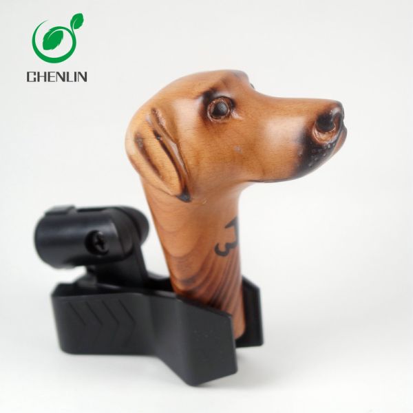 Craft Curved Animal Carved Umbrella Handle Solid Wood Material ISO9001