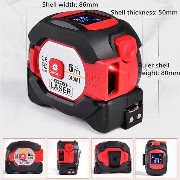 19 mm d'épaisseur 40 m de bande de mesure numérique rechargeable avec précision laser