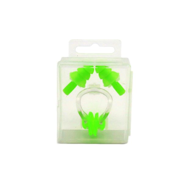 Waterproof Soft Silicone Swimming Earplug and Nose Clip Set with Multicolor Optional for Swimming and Water Sports