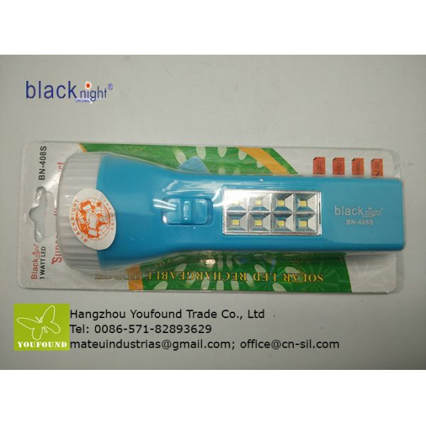 BN-408S Emergency Lighter Solar Torchlight LED Flashlight with Side Lamp