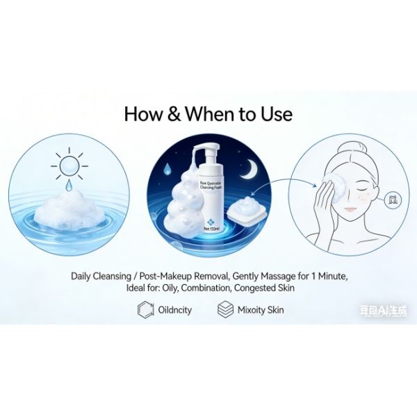 Quercetin Bubble Cleanser: Oil Control & Hyaluronic Acid Moisturizing