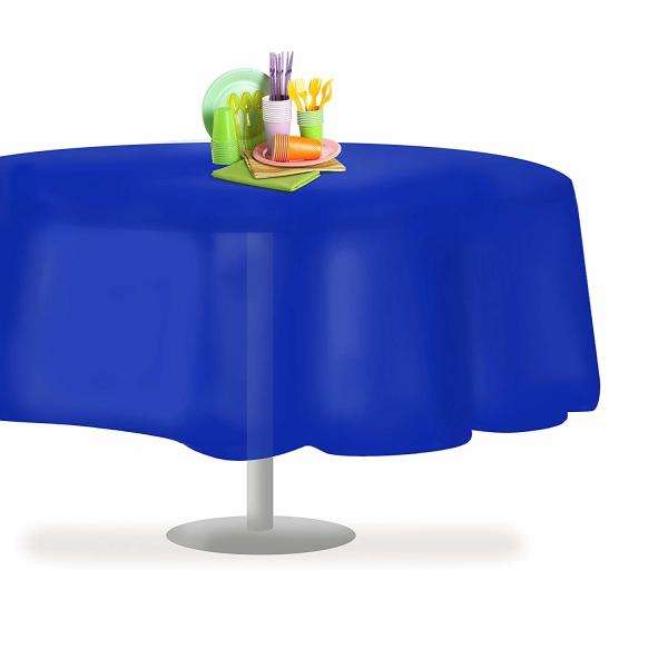 Premium Disposable Plastic Table Skirts , 84 Inch Round Plastic Table Covers
