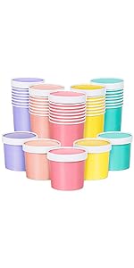 9-Oz Disposable Dessert Bowls For Hot Or Cold Food, 9-Ounce Party Supplies Treat Cups For Sundae, Frozen Yogurt