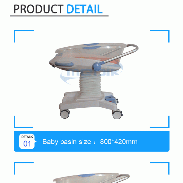 Touch Penal Medical Baby Cribs Height With Weighing Scale System Fit Infant