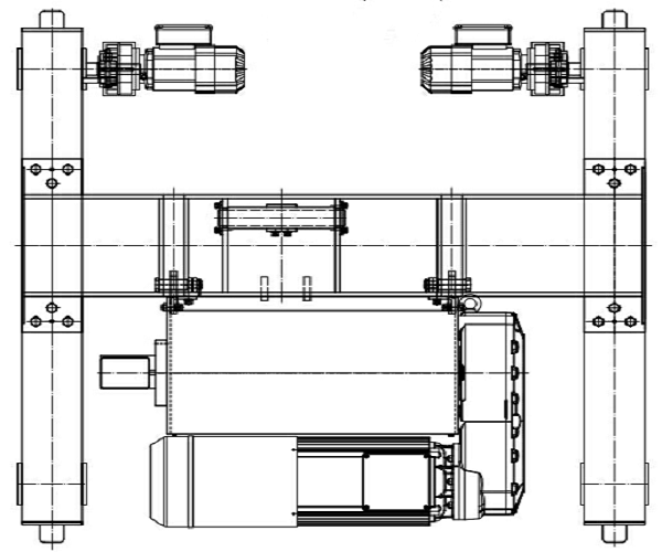 8T - 9m Nante Double Girder Hoist 9.5kw / 1.5kw Lifting Power Electric Rope Hoist