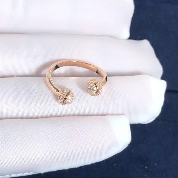 High-End High Quality  Fine Jewelry Pure 18k Gold Jewelry Piaget Possession Open Ring Natural  Diamonds Ring