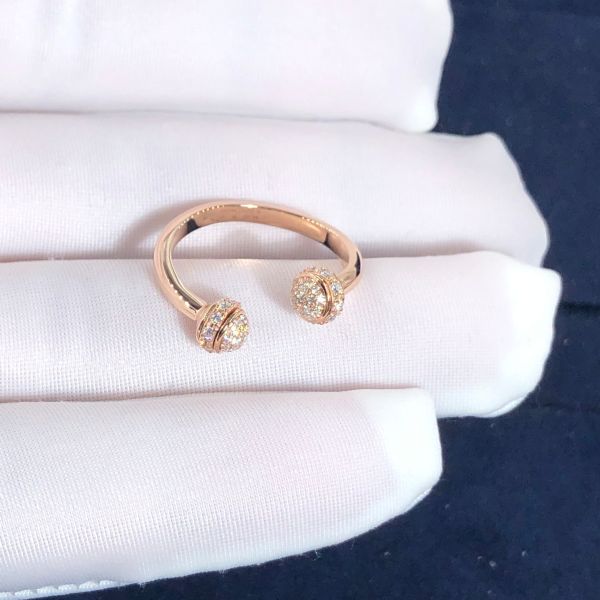 High-End High Quality  Fine Jewelry Pure 18k Gold Jewelry Piaget Possession Open Ring Natural  Diamonds Ring