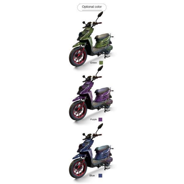 Iron Wheels Motor Vehicle Racing Scooter Moped with 72v20Ah Battery and 33A Controller