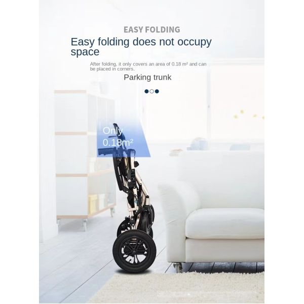 Compact Motorized Electric Wheelchair HBLD3-C for Class II Instrument Classification