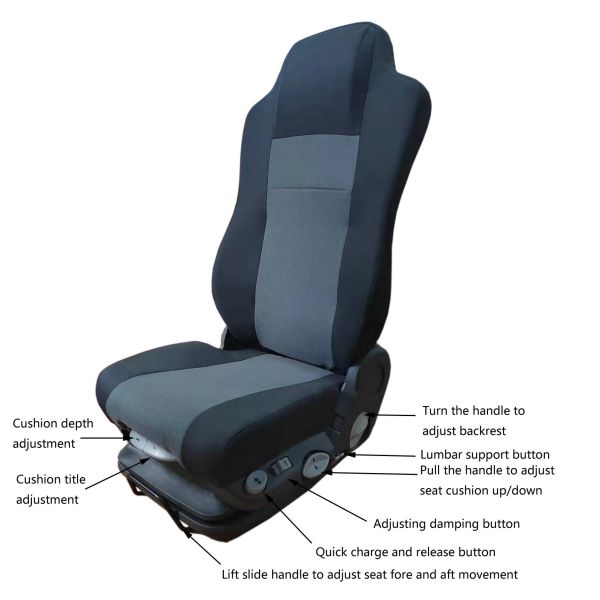 Подвеска водительского сиденья автобуса Лобная поддержка Воздушная подвеска Полугрузовик Автобус Пилотское сиденье водителя автобуса