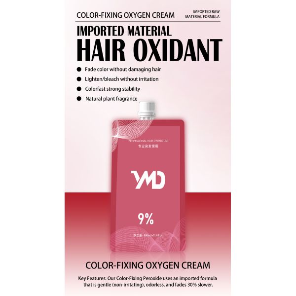 YMD Premium Quality OEM Hair Oxidant Cream Raw Material 3% 6% 9% 12% Permanent Hair Color  Developer
