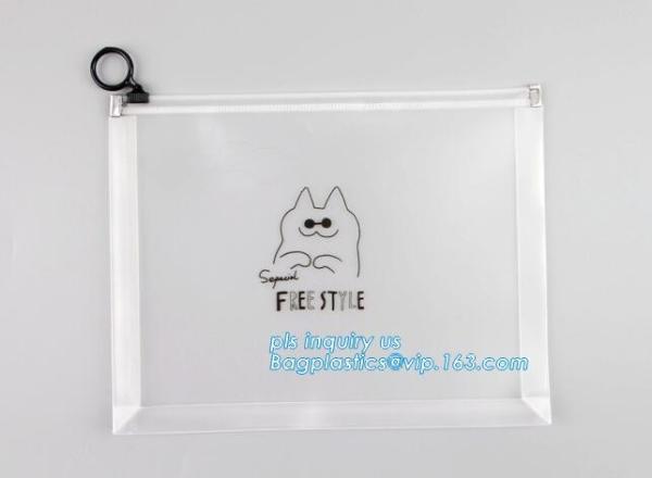 stationery slider bag with custom printed girls school pencil case/printing student stationery pencil bag case, slider p