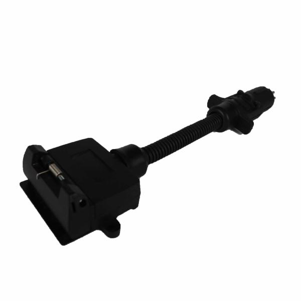 Small Round Socket Trailer Electrical Connector 7 Pin Brass Pin Rust Resistant