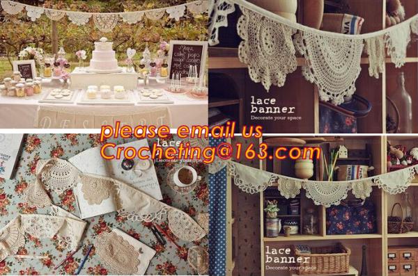 WEDDING BANNER, PARTY, BIRTHDAY, DECORATION, PERSONALIZED, BURLAP, BUNTING, LACE, TRIANGLE, FLAGS, BANNERS