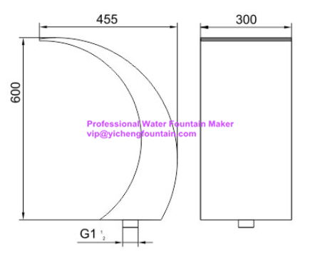 Fall Nozzle Water Fountain Equipment For Outdoor / Indoor Pools Cambered Shape
