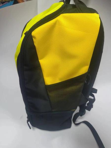 Mochila de ciclismo amarela à prova d'água, mochila de capacete de moto com separação seca/molhada
