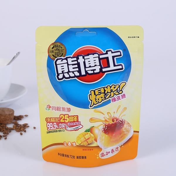 Resealable Biodegradable Stand Up Plastic Bags , Custom Printed Heat Seal Food Bags