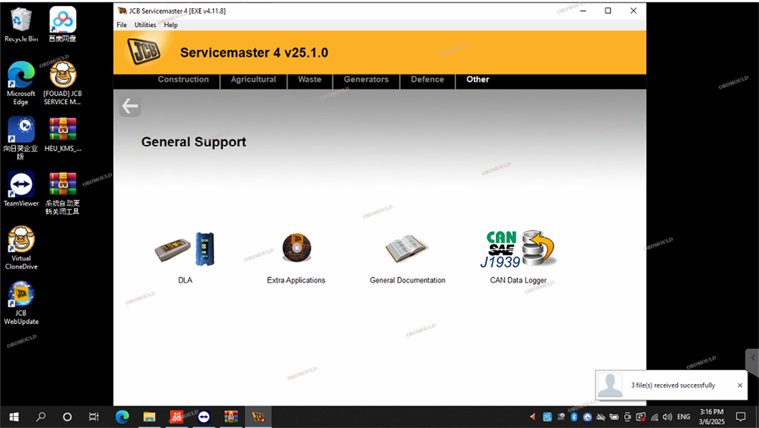 JCB Diagnostic Tool with JCB ServiceMaster 4 v25.1.0 for Heavy Duty Agricultural Diagnosis and Multi Language Support