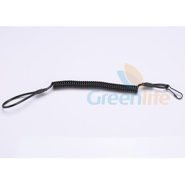 Hand Gun Tactical Pistol Lanyard Elastic Spring Attach To Duty Belt Combat Vest