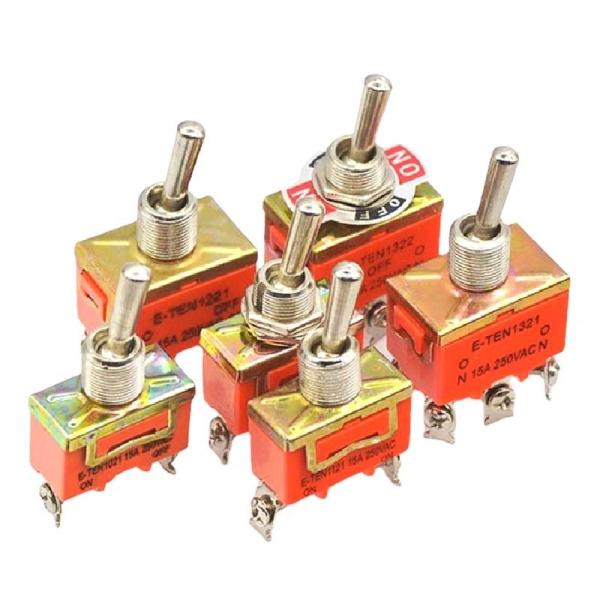 Original E-TEN1021 Rocking Head Rocker Arm Toggle Switch com abertura de 2 pés