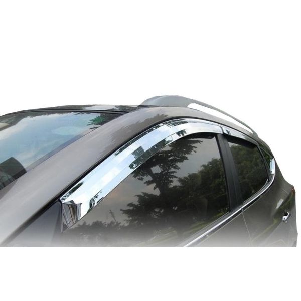 Chrome Sun Visors Vent Shade for IX35 2009-2013 Hyundai New Tucson Rain Window Guards