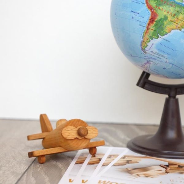 Personalised Handmade Wooden Plane Montessori Toys ISO9001 Approved