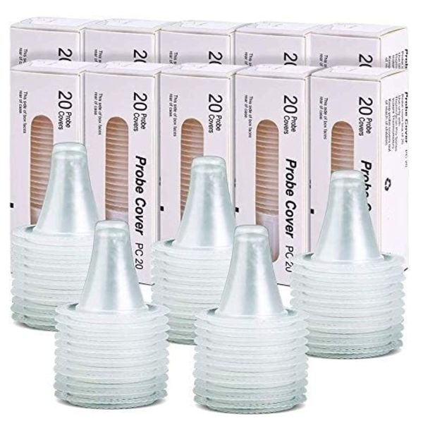 Зонд термометра уха УПРАВЛЕНИЯ ПО САНИТАРНОМУ НАДЗОРУ ЗА КАЧЕСТВОМ ПИЩЕВЫХ ПРОДУКТОВ И МЕДИКАМЕНТОВ устранимый покрывает прозрачное латекса свободное