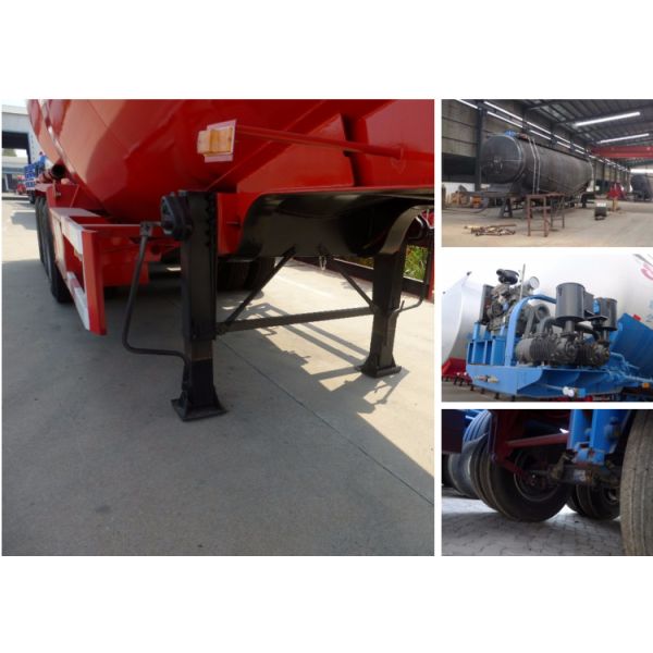 68-70cbm 4 Axle Tank Semi Trailer , Bulk Cement Trailer High Working Performnce