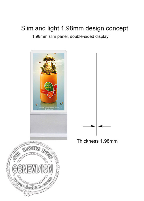 Signage ультра тонкого двойного экрана прозрачный OLED Wifi цифров