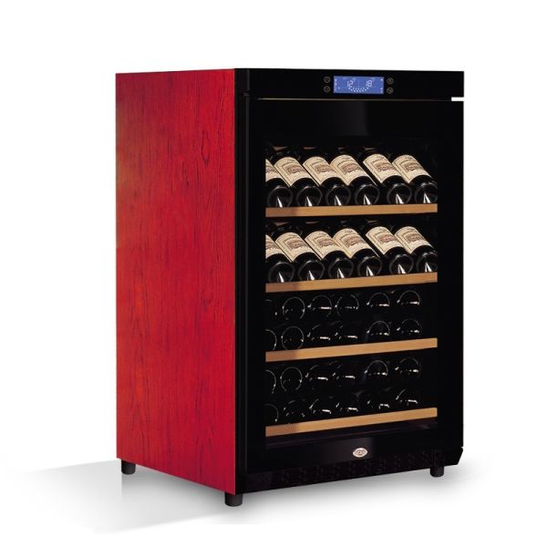 Freestanding Kitchen Wine Cooler Wine Refrigerator With Wooden Frame Cabinet