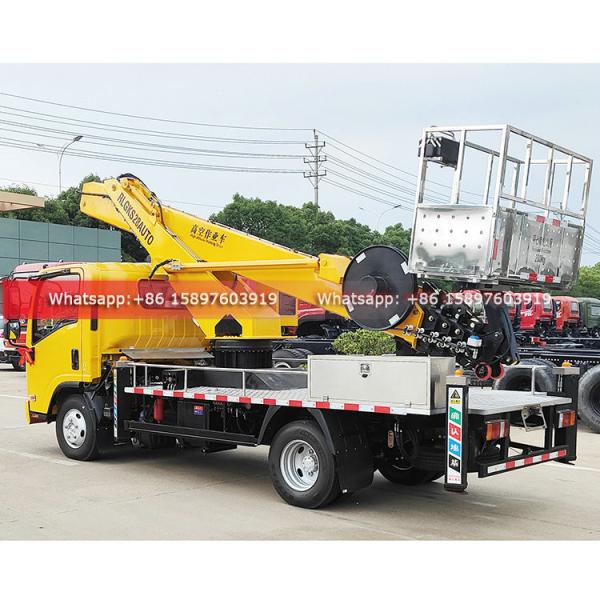 Philippines KV100 ISUZU Truck Mounted Aerial Work Platform Bucket Truck Aerial Working Platform 28m to 33Meters for Sales