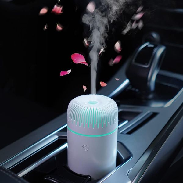 New USB Mini Portable Air Freshener Fragrance Aroma Perfume Essential Oil Humidifier Diffuser With 7 Colors Light for Car