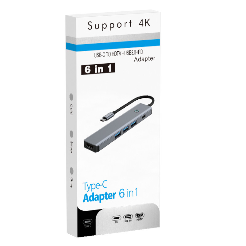 Многофункциональная станция обработки данных USB C Hub Smart Adapter со скоростью передачи 5 Gbps