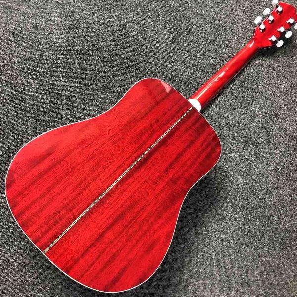 Custom 41 Solid Spruce Top Classic Acoustic Guitar with Pickup 301 Rosewood Fingerboard Mahogany Back Side