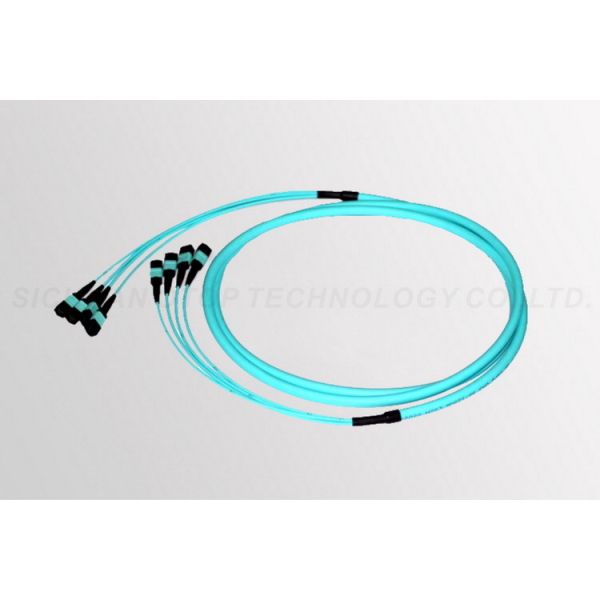 OM3 OM4 MPO Fiber Push On -40℃ To +85℃ Operating Temperature Customized Length