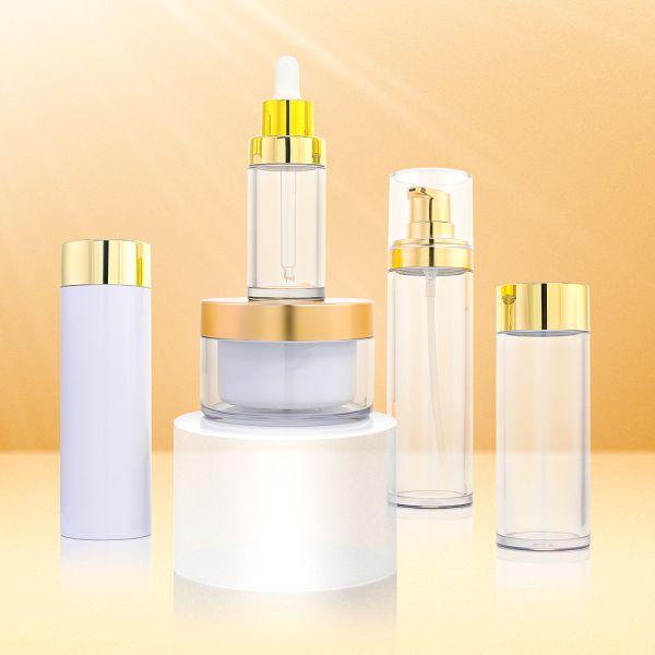 Thick-Wall Eco-Friendly Reusable Plastic Cosmetic Bottle Sets - Customizable Skincare Packaging Kits
