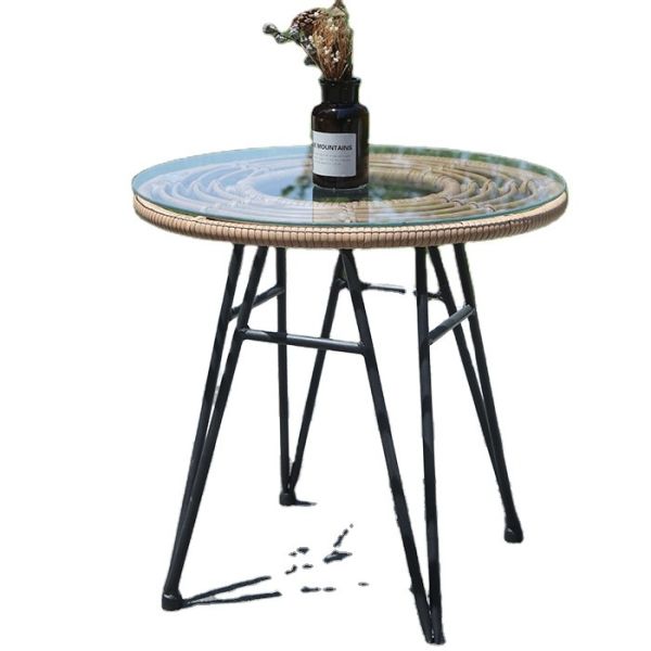 Modern Outdoor Terrace Table And Chair Balcony 2-Piece Garden Restaurant Coffee