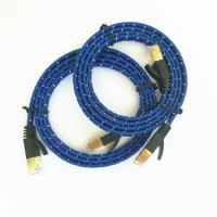 10 gigabits SSTP protegeram o cabo ethernet de nylon de Mesh CAT 7 do cabo de remendo de CAT5E