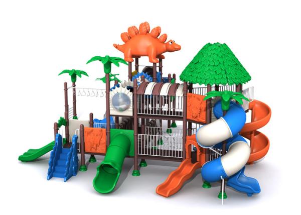 Empty Place Kids Outdoor Play Structure / Toddler Outside Play Set With Huge Slide