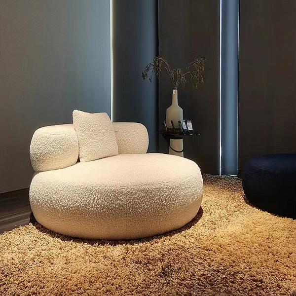 Velo redondo de Sofa Bedroom Hotel Modern Lamb do Banquette da sala de visitas em volta do sofá de Seat