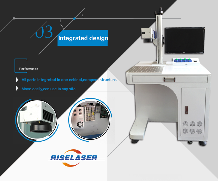 Machine d'inscription de laser de fibre de vitesse rapide pour le plastique, pierre, acier inoxydable