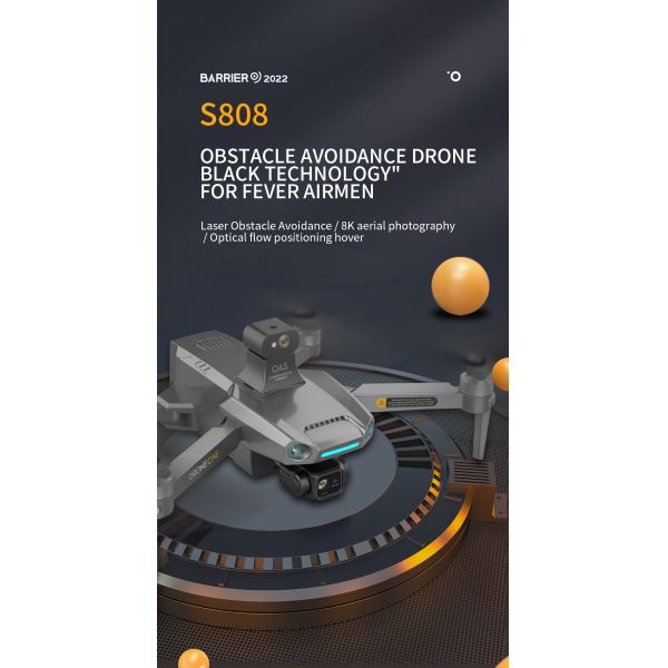 3km Range S808 Drone With 8k Camera 5g Wifi 3 Axis Eis Gps Long Distance 3km Brushless Motor Foldable Quadcopter Drones