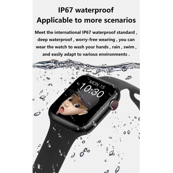 1.75inch Blood Pressure Smartwatch 320*385 Heart Rate Outdoor Sport Watch T500+Plus