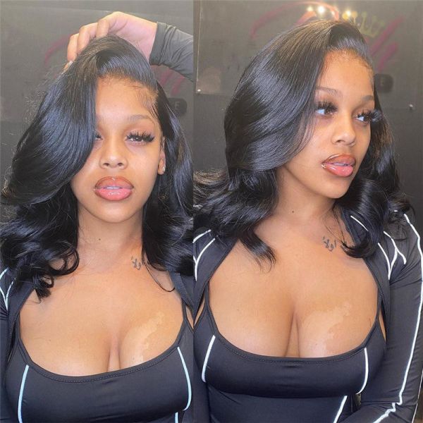 Wig Synthetic Heat Resistant Luxury Synthetic Lace Wig With Frontal Machine Made Wig