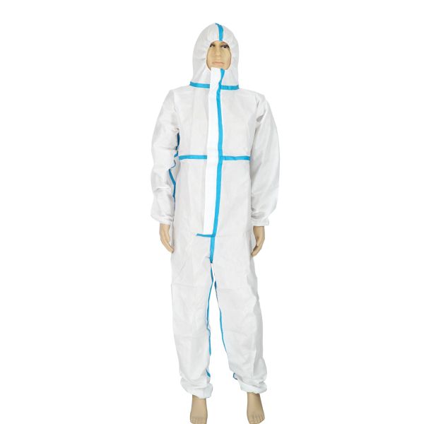 PP Protective Medical Coverall , Disposable Hooded Coverall For Laboratory