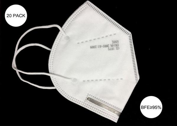 BFE Over 95% KN95 Disposable Face Mask Dustproof With Earloop FDA