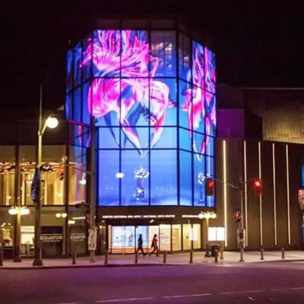 Full Color Glass LED Display With 800cd High Brightness And 100000 Hours Lifespan
