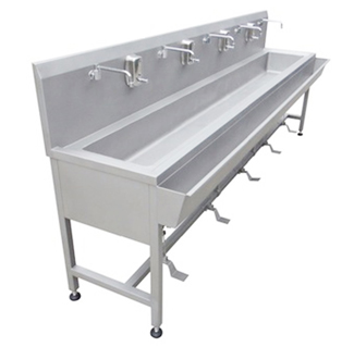 Эксплуатируемая ногой раковина таза мытья руки нержавеющей стали для лаборатории/работая театра