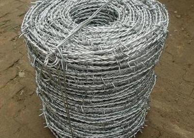 Single / Double Barbed Wire Mesh Electric Galvanized 1.0-3.5mm Dia