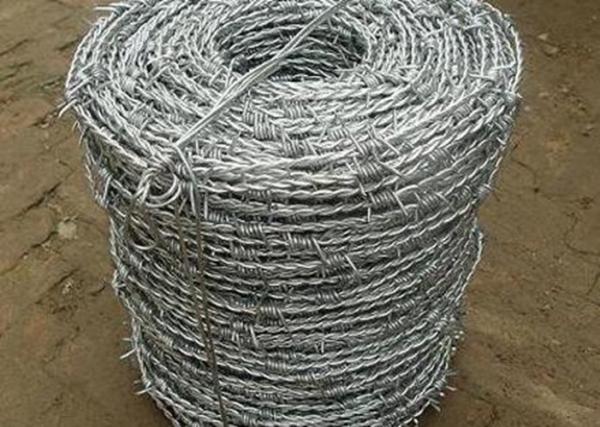Single / Double Barbed Wire Mesh Electric Galvanized 1.0-3.5mm Dia